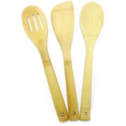 3 Pcs Wooden Spoons Cooking Set, Bamboo