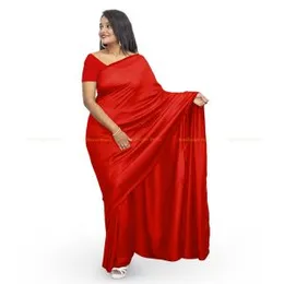 Red Vichithra Satin Plain
