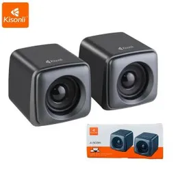 Kisonli A-303S Mini 2.0 Speaker PC Accessories Gamer AUX Desktop Portable USB Speaker for PC Computer