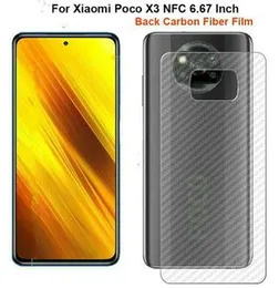 Carbon Fiber Matte Back Stickers For Xiaomi Poco X3