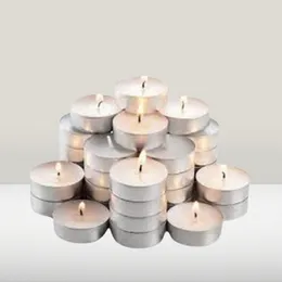 White Tea Light Candles, High Quality, 12 Pcs Long Burning Decorative Candles Ideal for Weddings & Events, Home & Party Décor