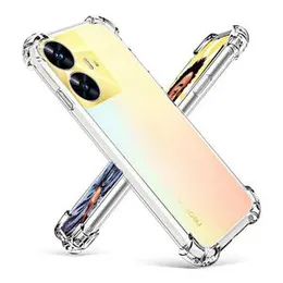 Realme C55 Shockproof Transparent Soft Silicone Bumper Case Cover.