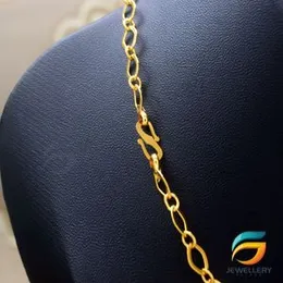 Gold Plated Guarantee 18/24 inch Machine Cut Link Chain with pendant Necklace for ladies.