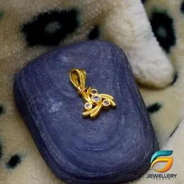 Gold Plated Small White Stone Pendant Fashion and Stylish Design For Ladies.