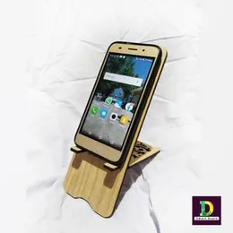 img Customized Wood Mobile Phone Holder Desktop Storage Rack Organizer Home Office