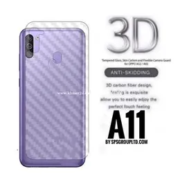 Ultra Thin Clear Slim Fit Transparent Carbon Fiber Film Phone Case Wrap 3D Cut Matte Back Sticker Back Screen Protector For Samsung A2 core/A01/A10/A1