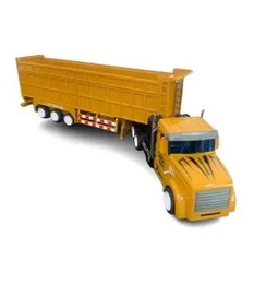 RC Dump Truck with Trailer 1:32 Mini Semi Truck Toy Remote Control Car Construction Vehicles with Lights (0416)