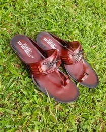 Ladies Flat Leather Slippers