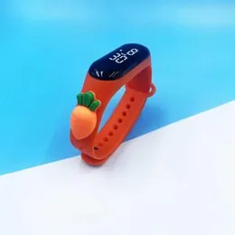 Children's Digital Sports Watch with a Carrot Decoration