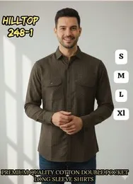 APREMIUM QUALITY COTTON  DOUBLE POCKET  LONG SLEEVE SHIRTS
