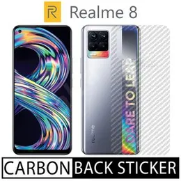 Realme 8 Carbon Fiber Screen Protector 3D Back Skin Ultra Thin Protective Film Anti Scratch Back Sticker For Realme 8
