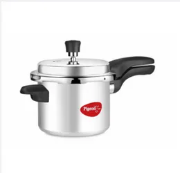Pigeon Calida 3L Aluminium Pressure Cooker – Induction & Gas Compatible, Silver