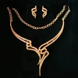 Gold plated Quality Necklace With Earring For Woman FREE GIFT BOX.