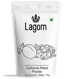 Lagom Gourmet California Pitted Prunes 1 kg | Dried Plums | No Added Sugar | Gluten Free | Vegan | Plant Based | Non GMO | Prunes Dry Fruit