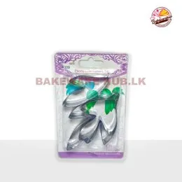 Peony Leaf Cutters – Set of 3 | Stainless Steel Floral Fondant Tools | CW3-007I