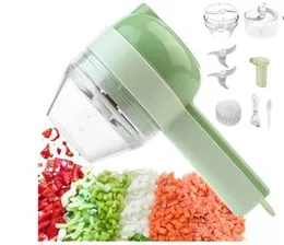 Electric Vegetable Cutter, 4 in 1 Handheld Multi Electric Vegetable Cutter, Onion Cutter, Fruit Cutter, Cucumber Slicer, Lightweight Practical Slicer