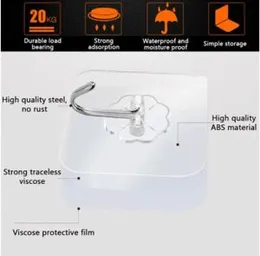 Stainless Steel Adhesive Sticker Hook Towel Hanger for Kitchen Bathroom Utensil Hook Holder Bedroom Clothing Hanger (Transparent).