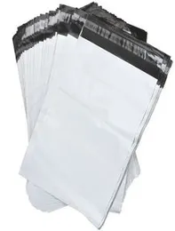 100 Pieces Medium 23cm x 33.5 + 5cm size Perfect Medium Poly Mailer White Flyers Bundle of Self-seal Adhesive bags Storage Bags Plastic Poly Envelope
