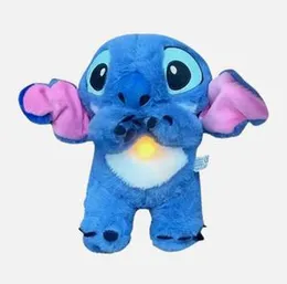 30CM Stitch Breathing Musical Soothing Doll Sleep Toys