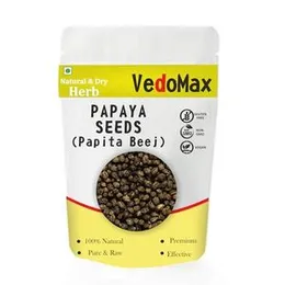 VedoMax Papaya Seeds | Papita Beej | Dried Papaya Seeds | - (50 gm