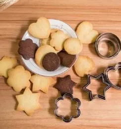 12pcs/set Stainless Steel Biscuit Mold DIY Star Flower Round Shape Cookie Cutter Baking Molds Tools