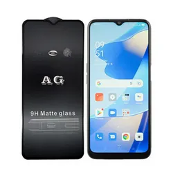 OPPO A16 Stylish Full Cover Matte Texture High Quality 2024 New  Design MTB tempered Glass Protector Frosted Glass for OPPO A16