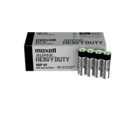 AA Size Battery Pack - 4 Batteries Set - 1.5V Heavy Duty Maxell
