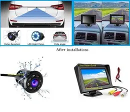 Auto_Smart_Look Combo 4.3 Dashboard TFT LCD Screen Rear View Monitor with 8 LED Night Vision Car Reverse Camera for Maruti Swift