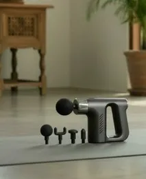 Rechargeable Deep Tissue Massage Gun with 4 Attachments , Muscle Relaxation & Pain Relief