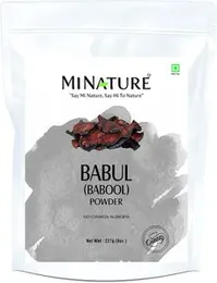 Babool Bark Powder by mi nature| Acacia Nilotica| Babool Gum | Babul Powder | Control Bleeding Gums | 227g (8 oz.) (0.5 lb) | 100% Natural powder | fr