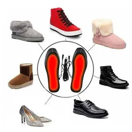 Washable Unisex Outdoor Sports Heating Insole Skiing USB Electric Heated Insoles Feet Heater Shoe Insole Foot Winter Warmer Pads Warm Sock Mat.