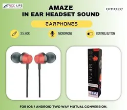 "AMAZE IN EAR HEADSET SOUND EARPHONES".