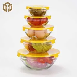 6 Pcs Glass Bowl Set – Durable & Elegant | Multicolor | Kitchen Essentials