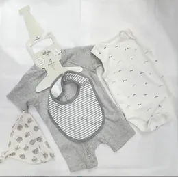 Baby 4-in-1 Suit Set Grey White
