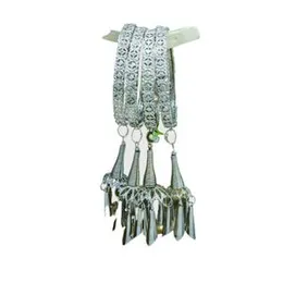 Silver plated bangles Silver Lover Stylish hanging bangles Eye-catching Design For Women & girls Jewelry.