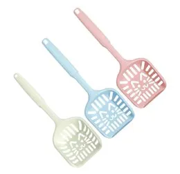 Cat Faced Plastic Large Cat Litter Scoop Pet Care Sand Waste Scooper Shovel Hollow Cleaning Tool Hollow Style Lightweight Durable Cat Shovel