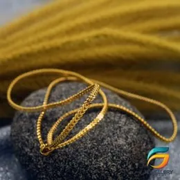 Gold Plated Flat Fox Chain For Women 02MM 18/24 inch.