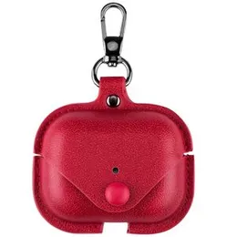 Airpods Pro & 2nd Generation Pro Leather Case Cover for Premium Leather Vintage Portable Shockproof Protective Cover for AirPods Pro – (Red)