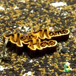 Customized Name Key Tags, Personalized Wooden Key Tags, Key Chain, Key Ring 10 Pieces