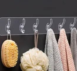 Sticky transparent wall mounted hook any surface holder