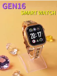 2024 NEW ARRIVAL Gen 16 Smart watch Ultra 2 Black Stones Ladies Heart Rate smart watch ladies Gesture answer calls ladies smart watch 2024