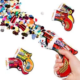 Fireworks Gun Handheld Confetti Poppers Easy Pop Self-Inflating Confetti Gun Hand Popper Party Popper
