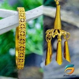 Gold plated bangles dull gold Lover Stylish hanging bangles Eye-catching Design For Women & girls Jewelry..