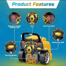 Kids Toy Young Mechanics Interactive Truck Engine with Removable Parts Lights Sounds Fun