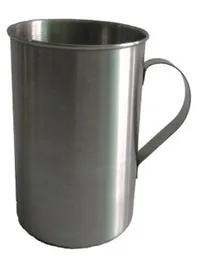 Silver Tea Making Cup with handle stainless steel Mugs 8 / 9/10 /11 /12/ 13 cm