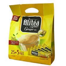 Alitéa Signature Ginger Tea Pouch 20G (25 + 5 Free Sticks) - Promo Pack ( 30 * 20g = 600 )    ginger tea powder bags