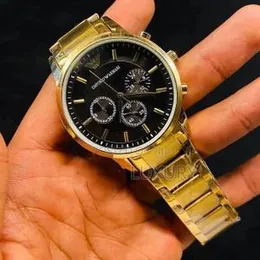 New luxury stainless steel chain quartz analog wrist watch for men’s silver,gold & Two Tone men’s boys watches