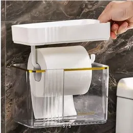 1pc Wall-Mounted Tissue Holder Without Punching, Used In Bathroom, Kitchen, Living Room, Dining Room And Guest Room