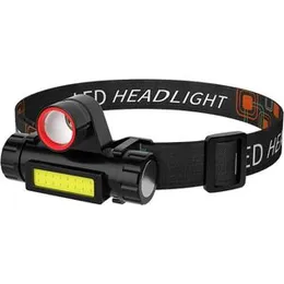 Led head light rechargable usb headlight.