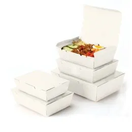 Cardboard Lunch Box Food Item White Small 4 1/2" x 1 1/4" x 7"